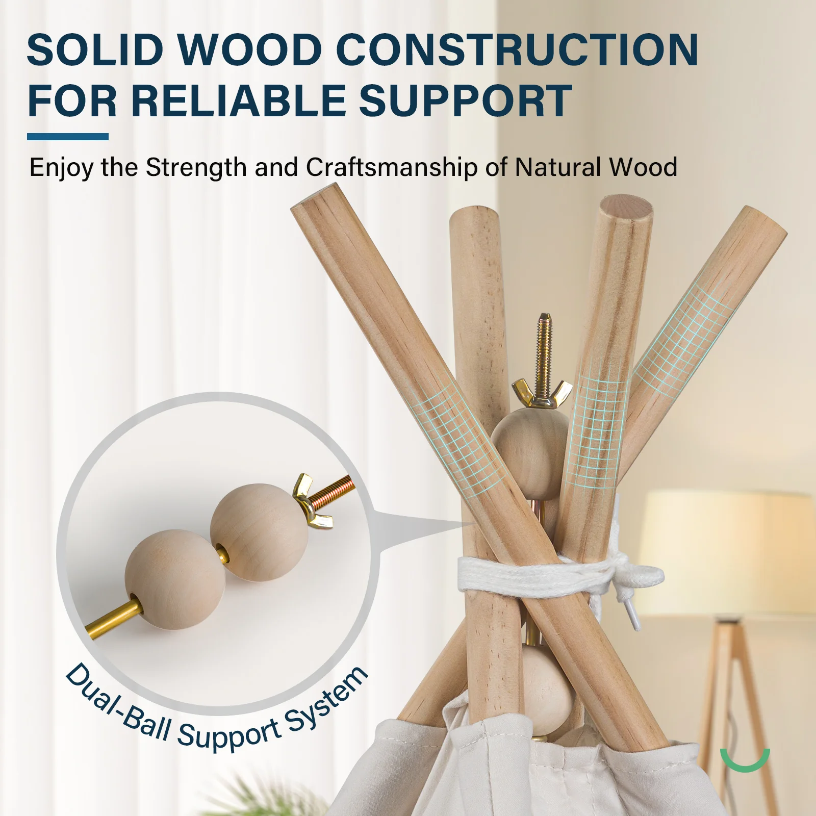 Cocoon - BlueWood® Teepee Tent For Kids with Mat and Accessories [EU ONLY] - Image 3