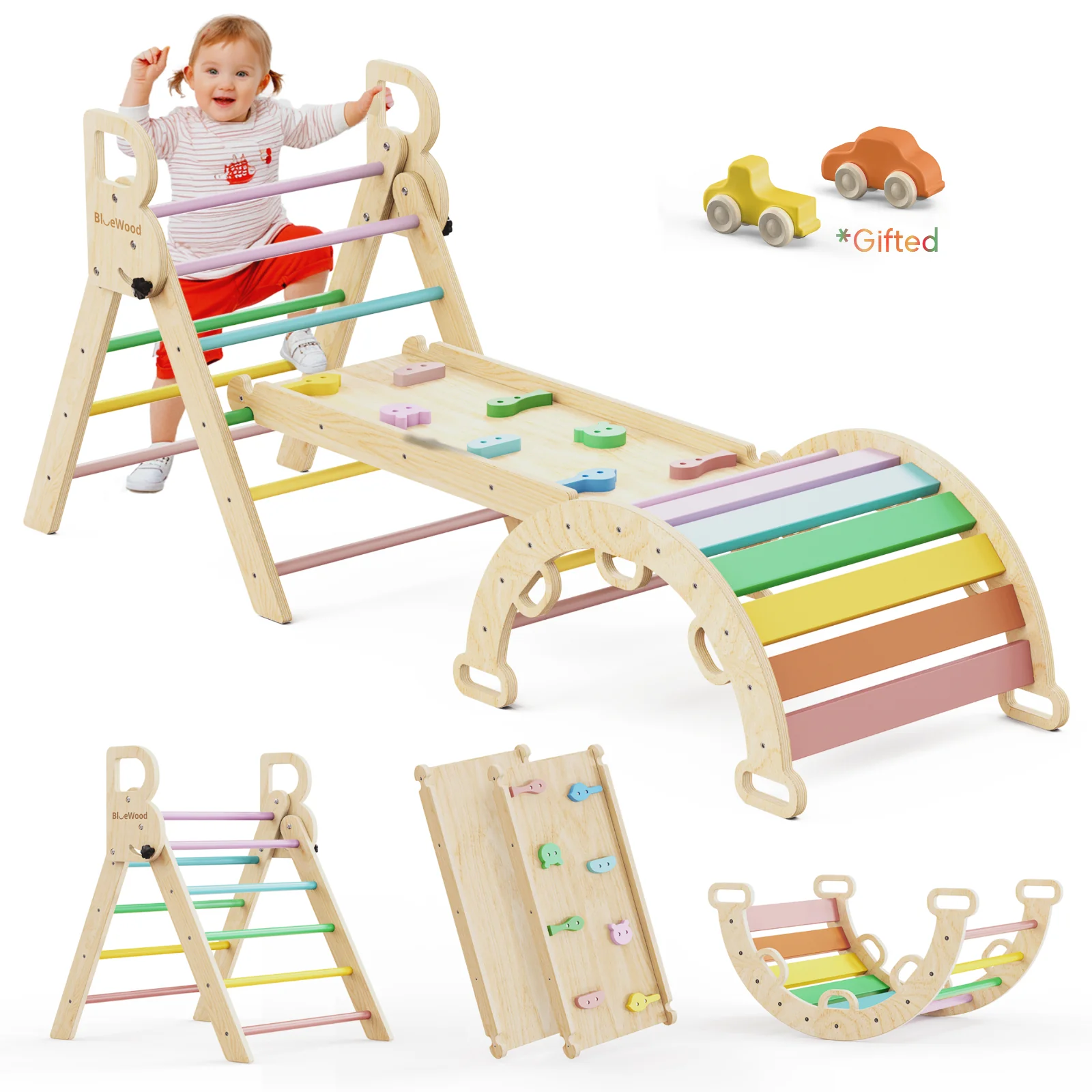 Aurora - BlueWood® Pikler Triangle Set *Aurora Rainbow - Image 5