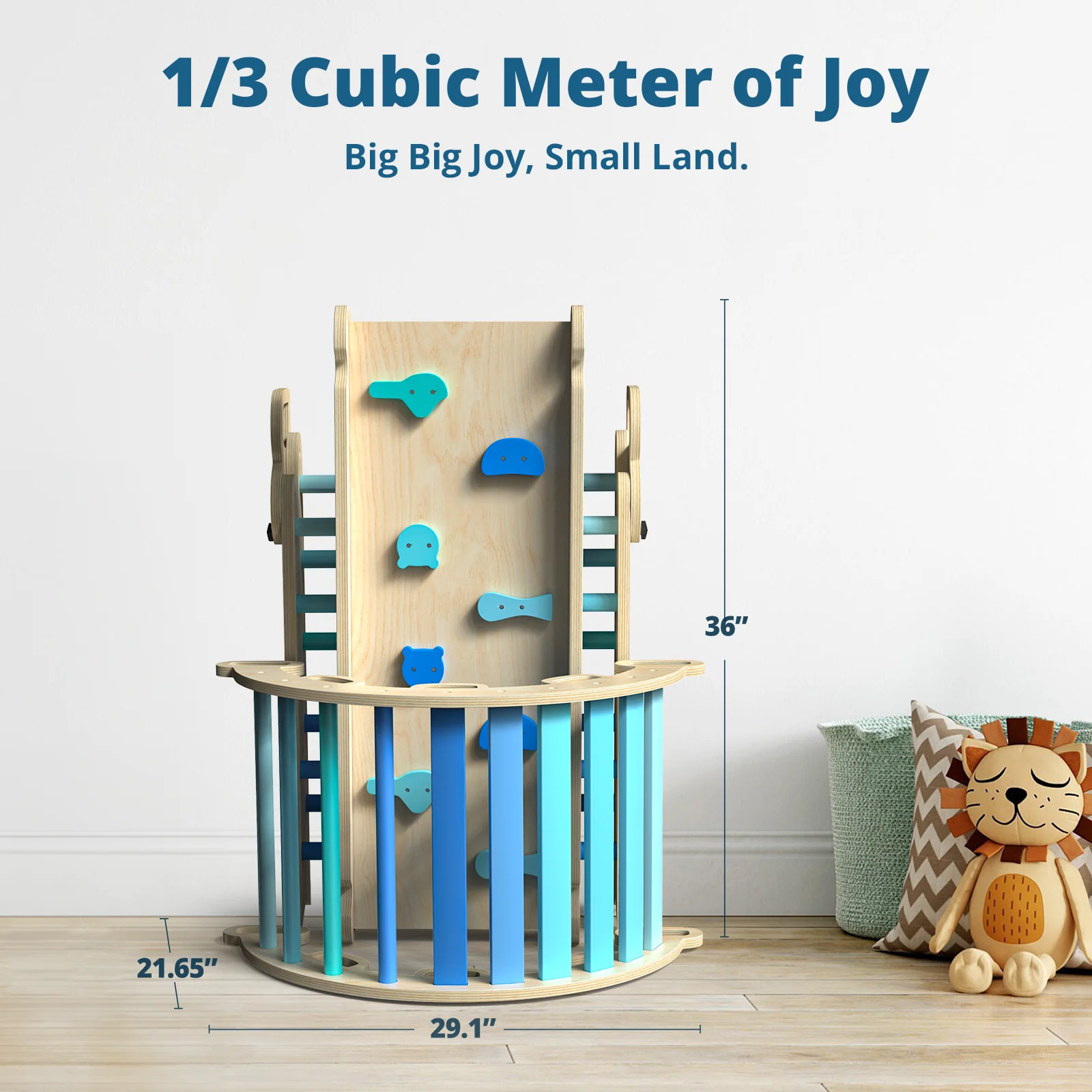 Aurora - BlueWood® 2024 Pikler Triangle Set *Calm Gradient Blue - Image 3