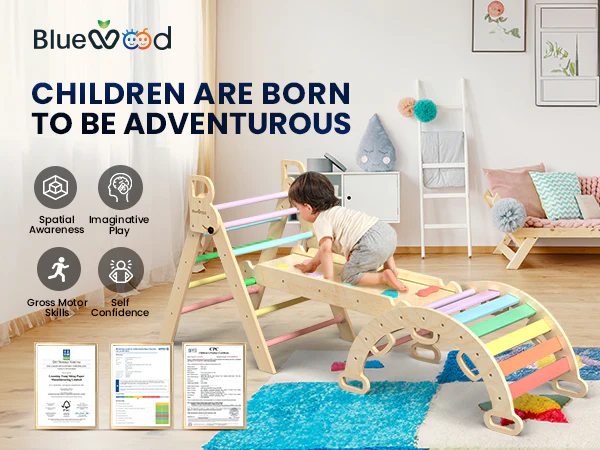 Aurora - BlueWood® Pikler Triangle Set *Aurora Rainbow - Image 4