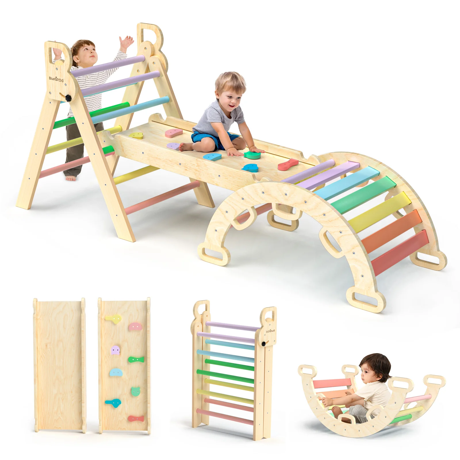 Aurora - BlueWood® Pikler Triangle Set *Aurora Rainbow - Image 6