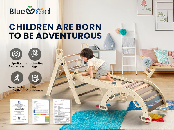 Aurora - BlueWood® Pikler Triangle Set *Morandi Soft Tones - Image 3