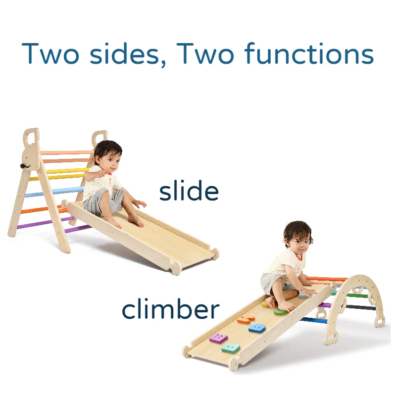 Nostalgia Series - BlueWood® Classic Pikler Triangle Set 2Pcs * Nostalgia Rainbow - Image 7