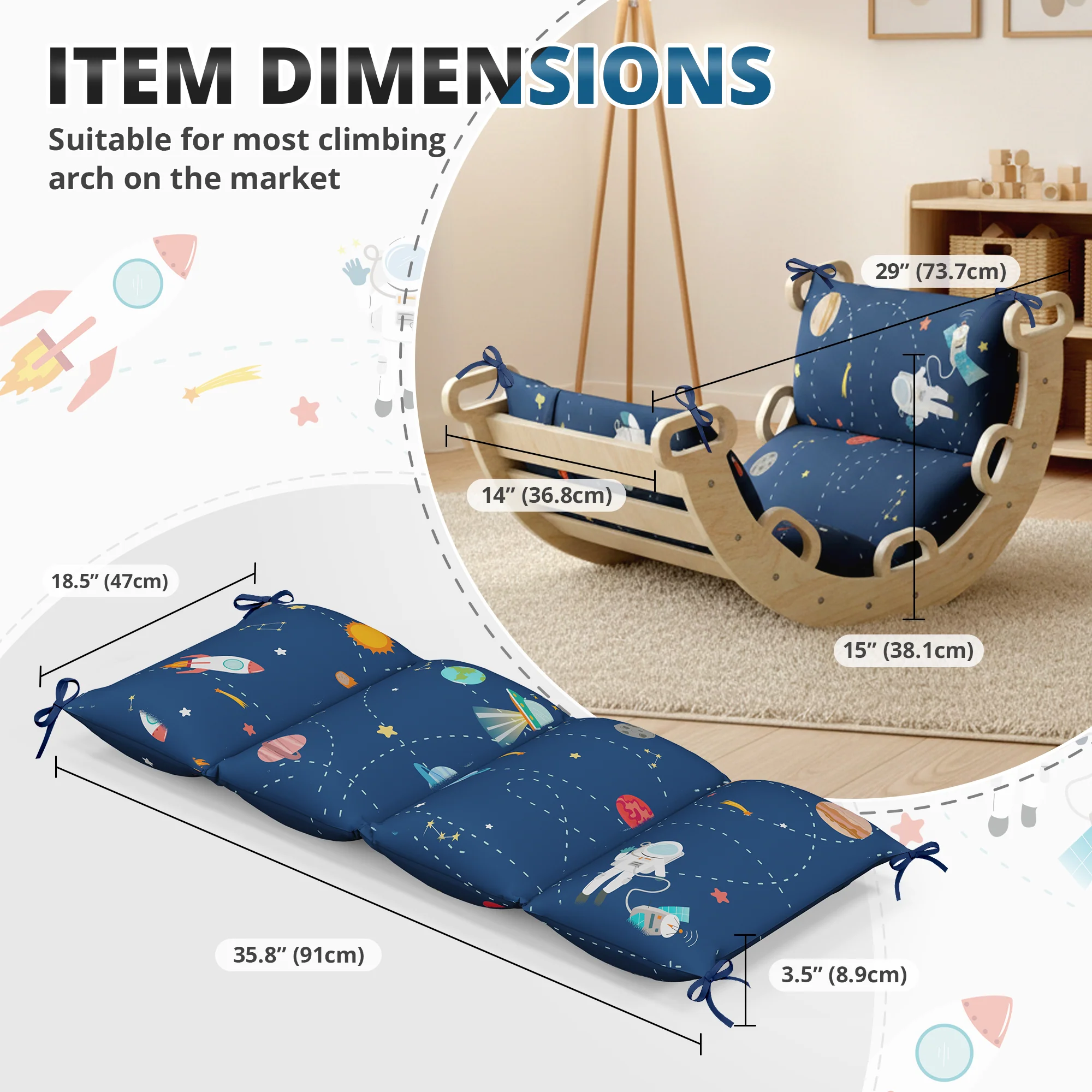 Cushions for Arch in Nostalgia and Aurora Series * Galaxy Pattern - Image 6