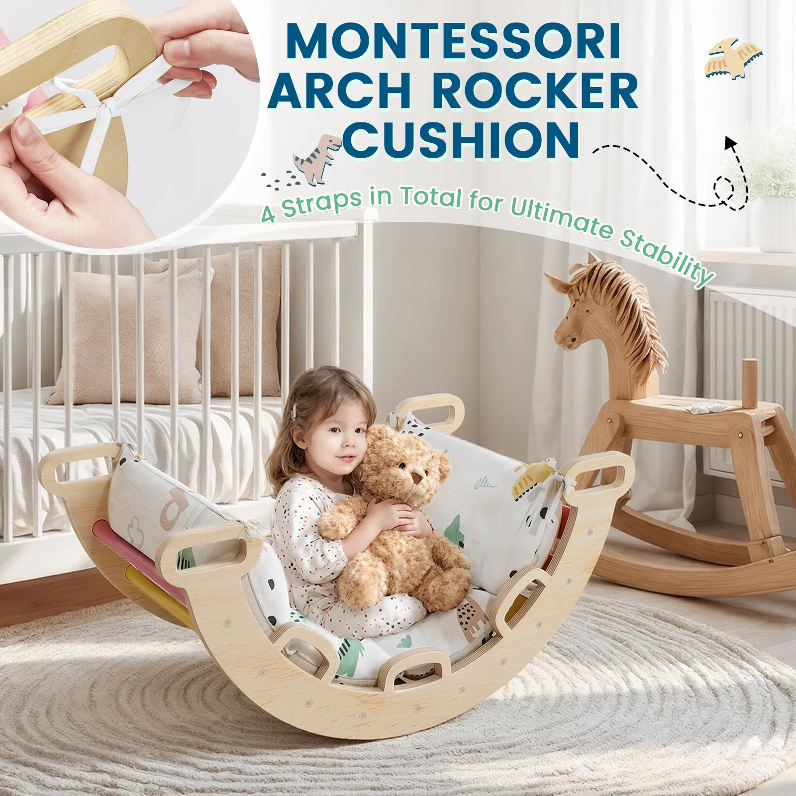 Cushions for Arch in Nostalgia and Aurora Series * Dinosaur Pattern - Image 5