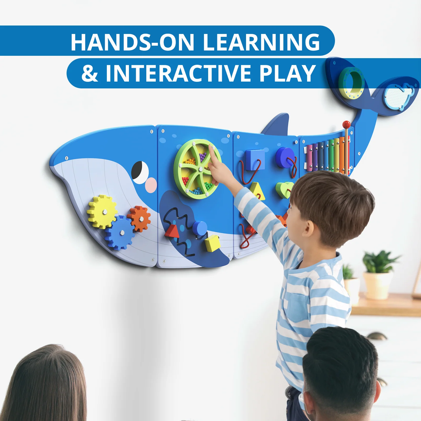 Giggle - BlueWood® Busy Board * Blue Whale - Image 4