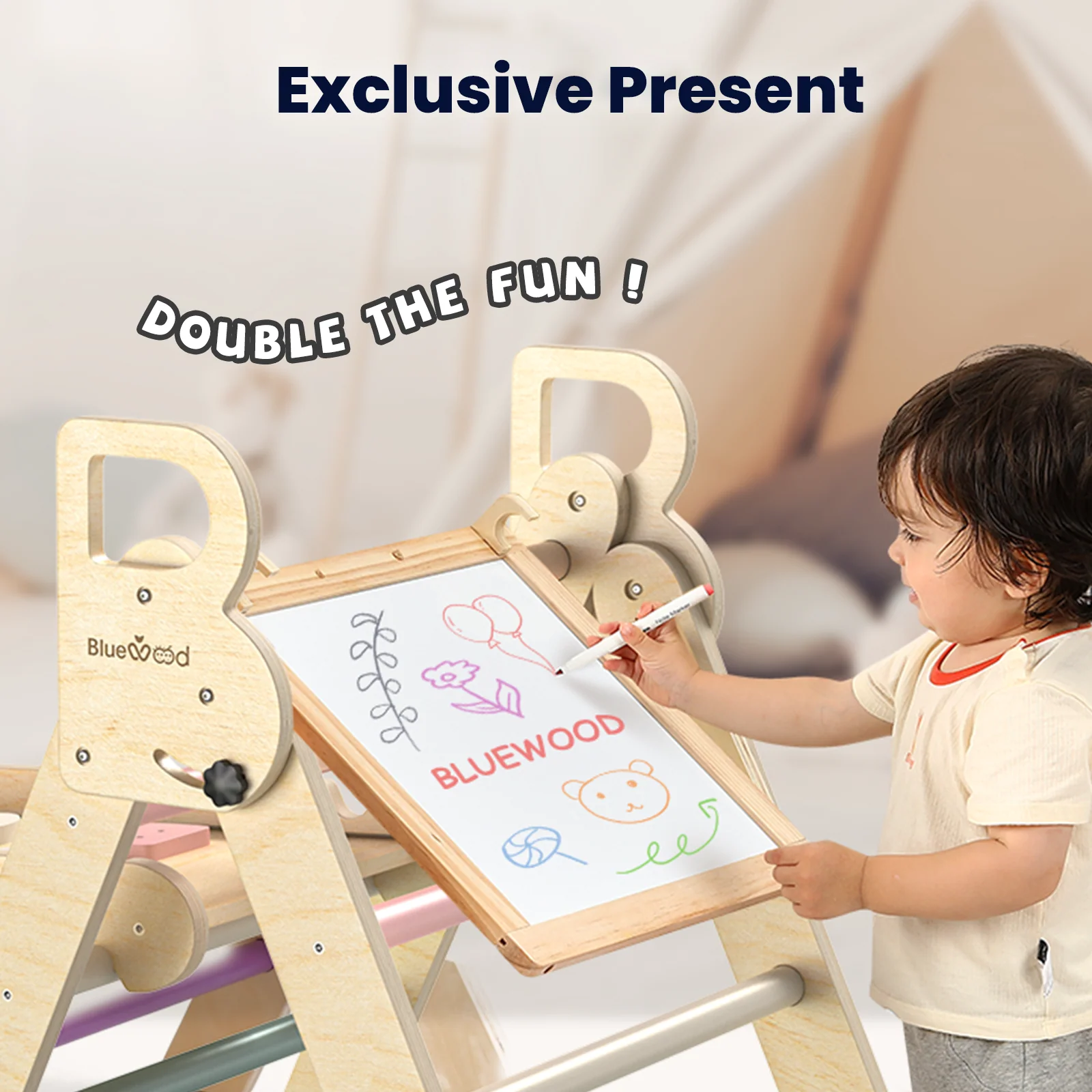 Nostalgia - BlueWood® Classic Pikler Triangle Set * Natural Wood Tones - Image 5