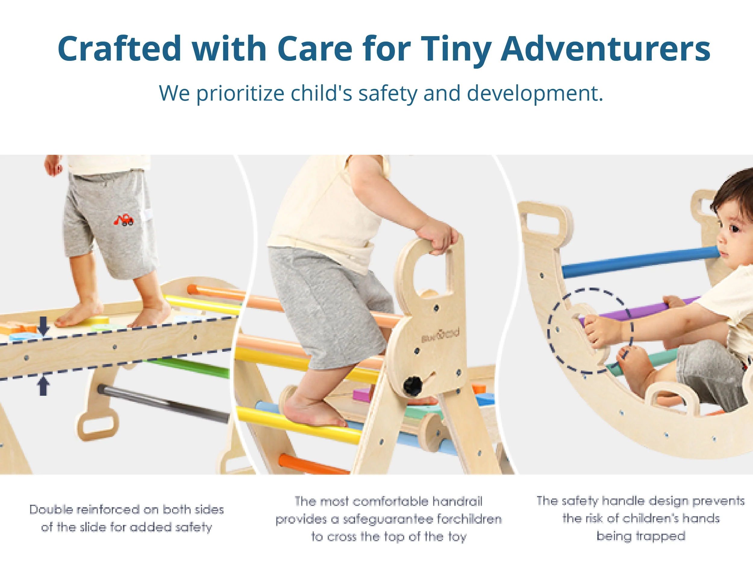 Nostalgia - BlueWood® Classic Pikler Triangle Set * Nostalgia Rainbow - Image 3