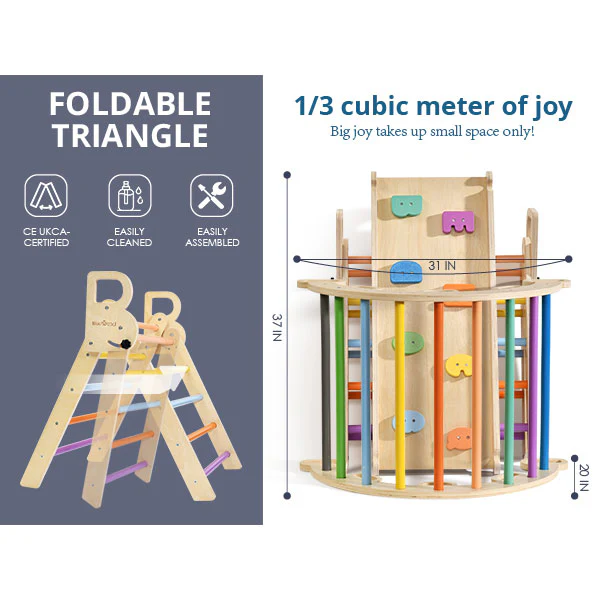 Nostalgia - BlueWood® Classic Pikler Triangle Set * Nostalgia Rainbow - Image 4