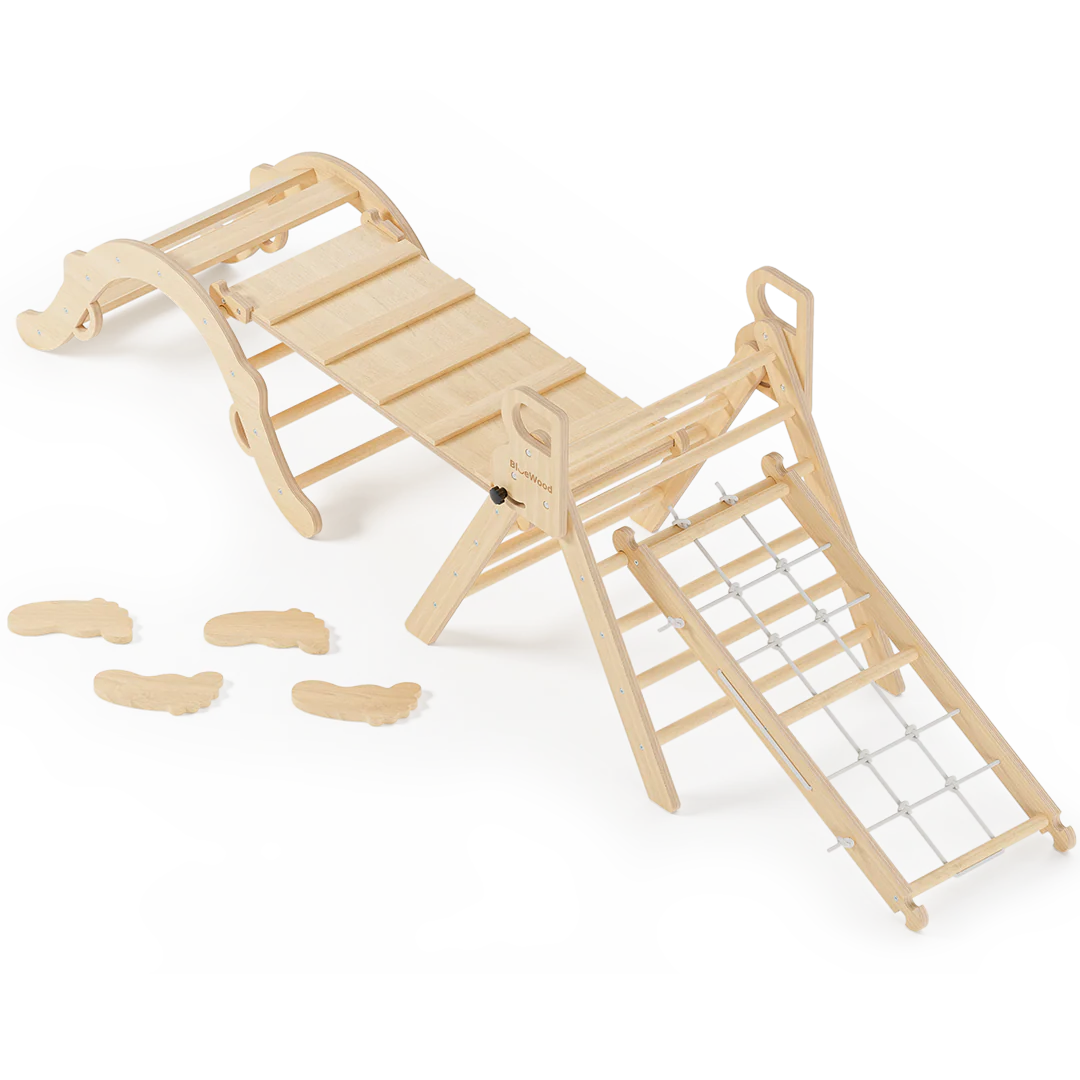 Ramble - BlueWood® Pikler Triangle Playset with Rope Ladder * 5 Color Options - Image 9