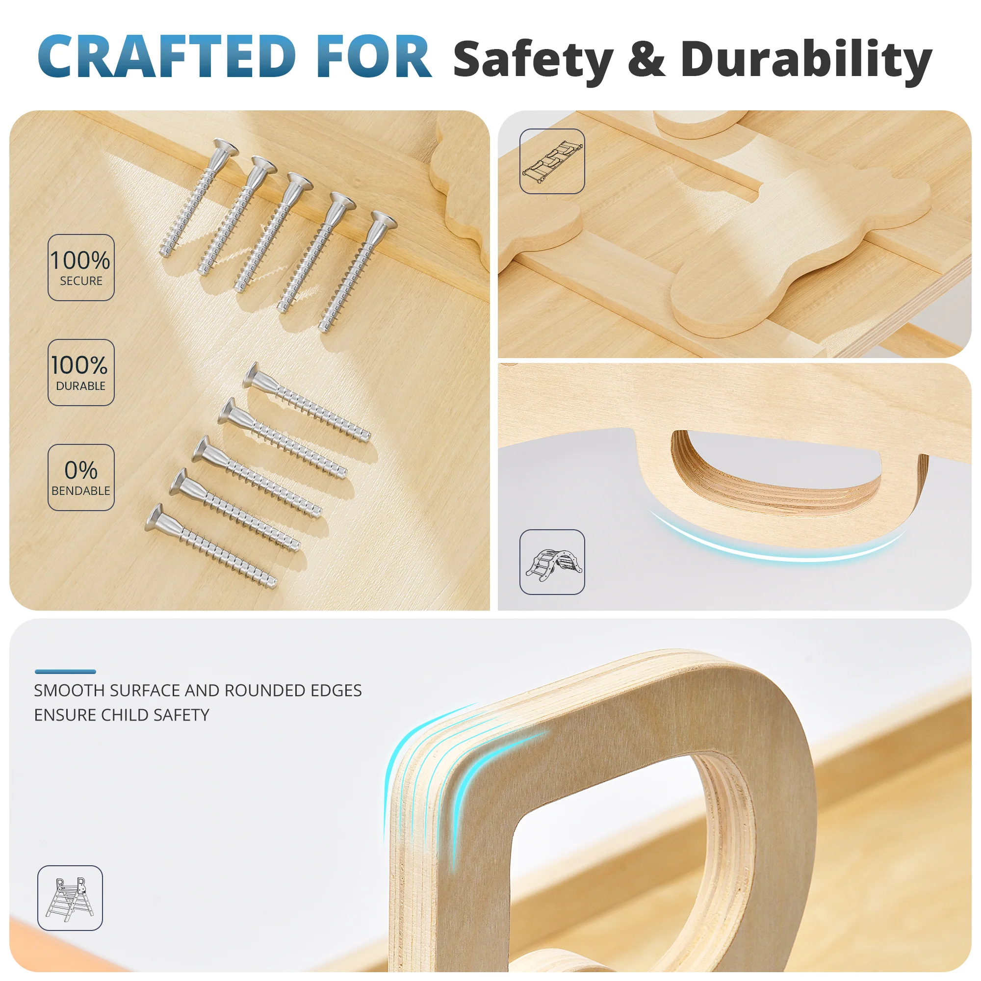 Ramble - BlueWood® Pikler Triangle Playset with Rope Ladder * 5 Color Options - Image 4